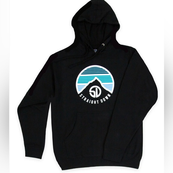 Straight Down logo Golf Activewear‎ Mens XXL hoodie black - Picture 1 of 7